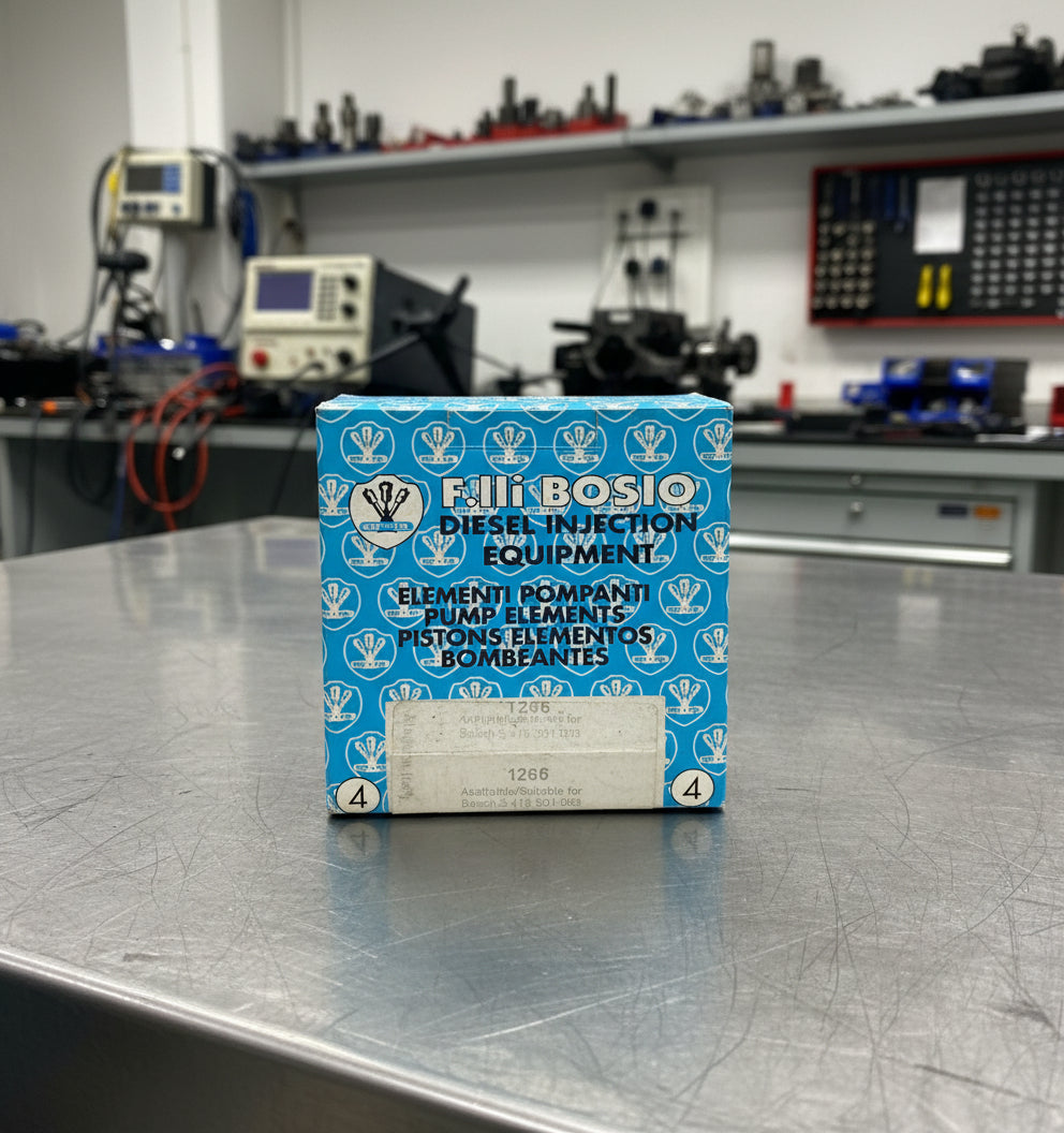 Fellibbosio diesel injection equipment packaging on a gray surface